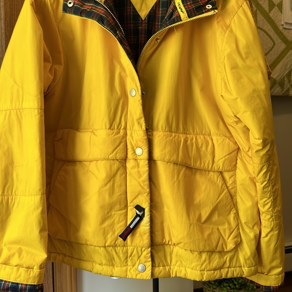 Tommy Hilfiger Yellow Zipper and Snap Jacket with Hood - Picture 5 of 12